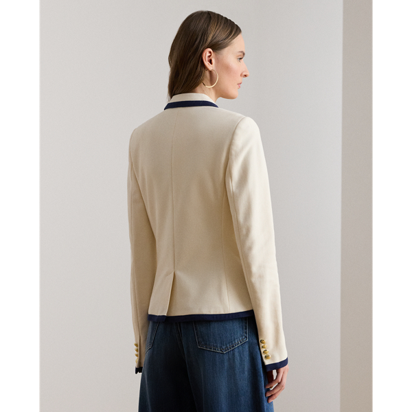 Mascarpone/Refined Navy Two-Tone Double-Breasted Piqu&eacute; Blazer Lauren 5