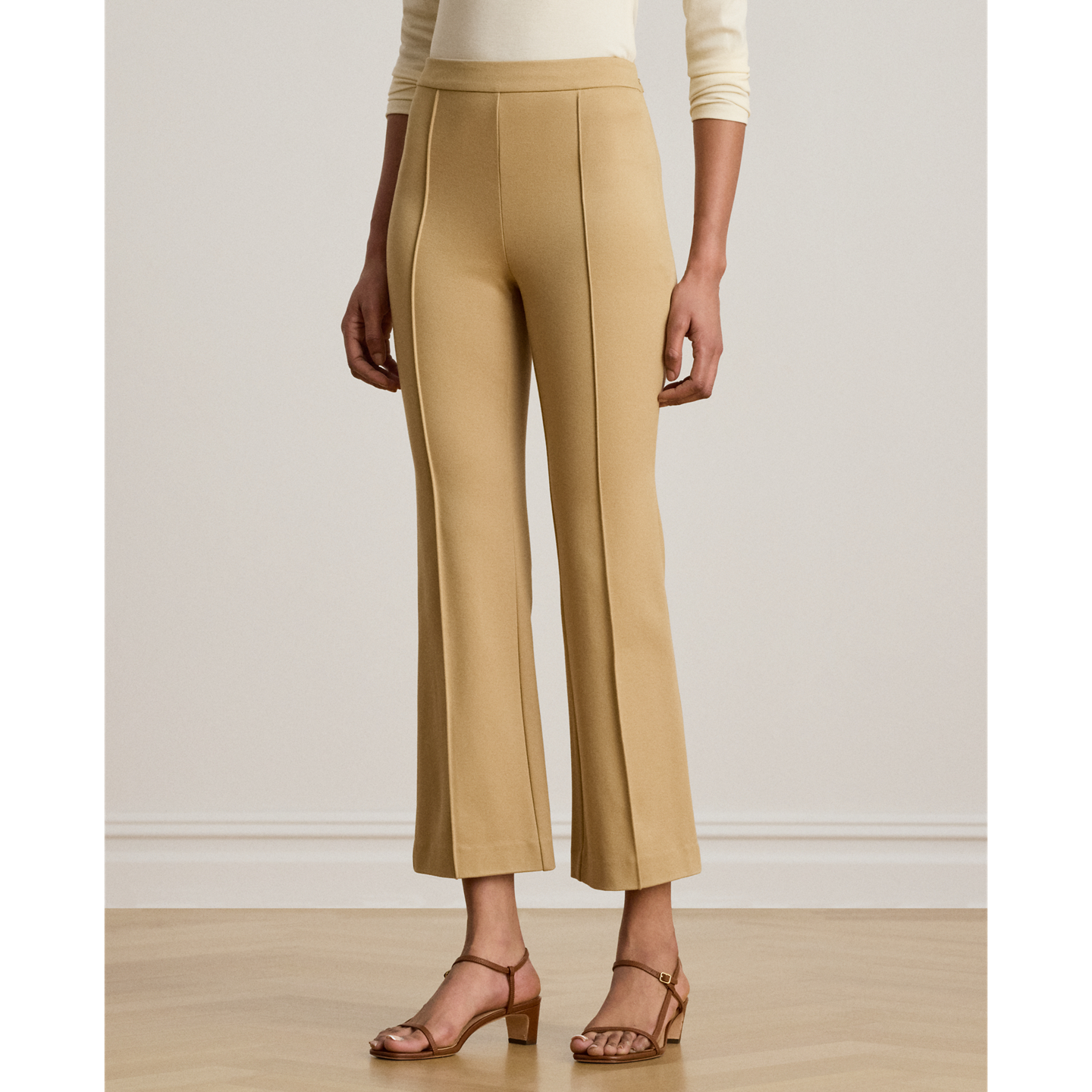 Женские брюки Ralph Lauren Twill Flare Ankle, цвет: Берёзовый рыжевато-коричневый — фото 1