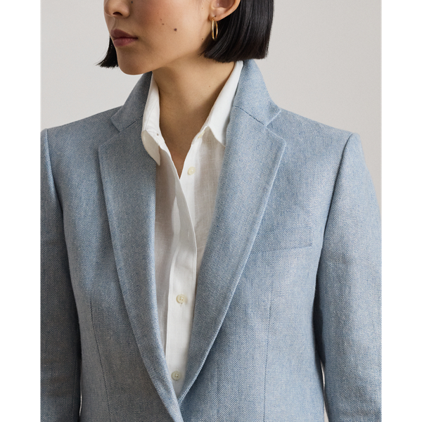 Blazer mit Korbmuster-Foliendruck Lauren in Arilee-Blau/Silberfolie 6