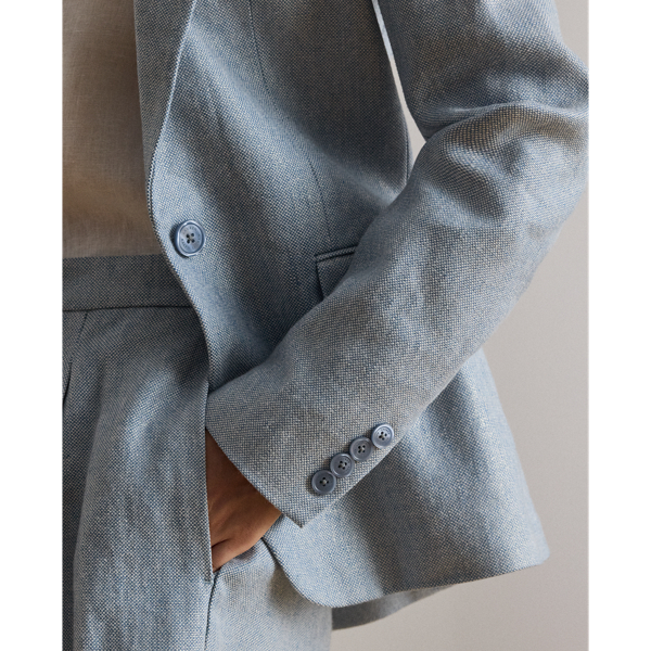 Blazer mit Korbmuster-Foliendruck Lauren in Arilee-Blau/Silberfolie 7