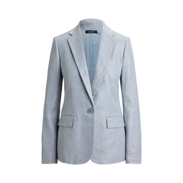Blazer mit Korbmuster-Foliendruck Lauren in Arilee-Blau/Silberfolie 2