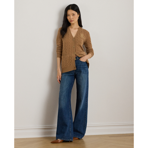 ラルフローレン カシミヤ モノグラム ロゴ カーディガン POLO RALPH LAUREN（ポロ ラルフ ローレン）の「モノグラム ロゴ