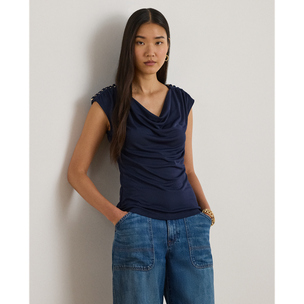 Ärmelloses Oberteil aus Stretchjersey