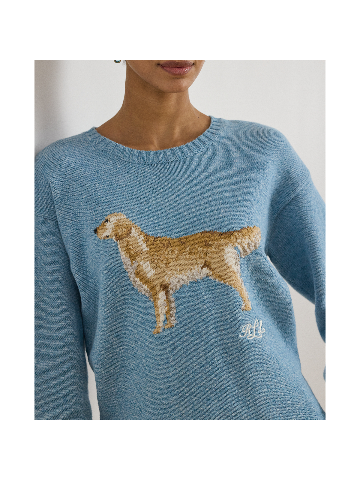 Женские свитеры Ralph Lauren Intarsia-Knit Golden Retriever Sweater — фото 3