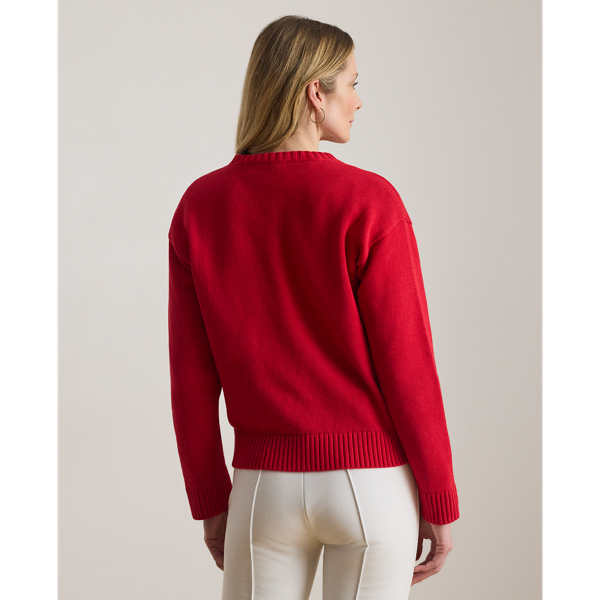Cruise Red Multi Intarsia-Knit Golden Retriever Sweater Lauren 5