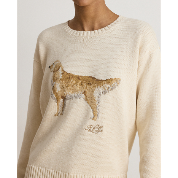 Intarsia-Knit Golden Retriever Sweater