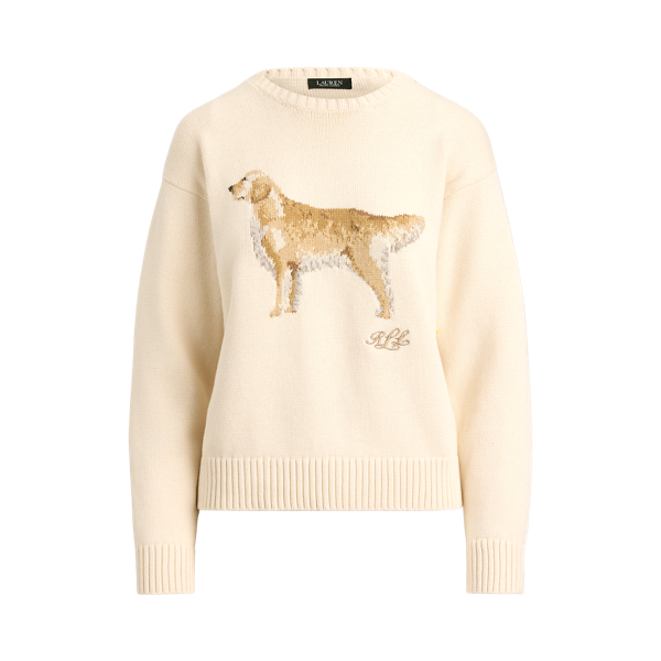 Intarsia-Knit Golden Retriever Sweater