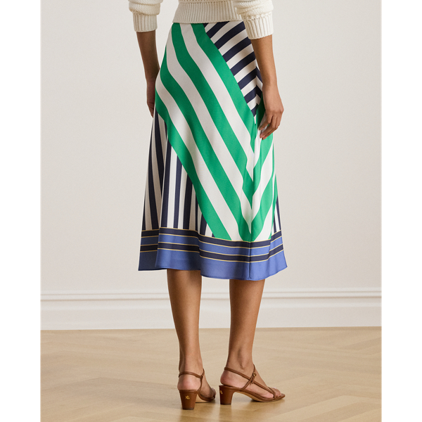 ストライプド ツイル ミディ スカート | ラルフ ローレン公式