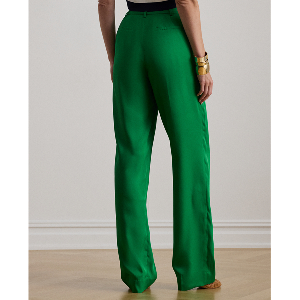 Pleated Twill Tapered Pant