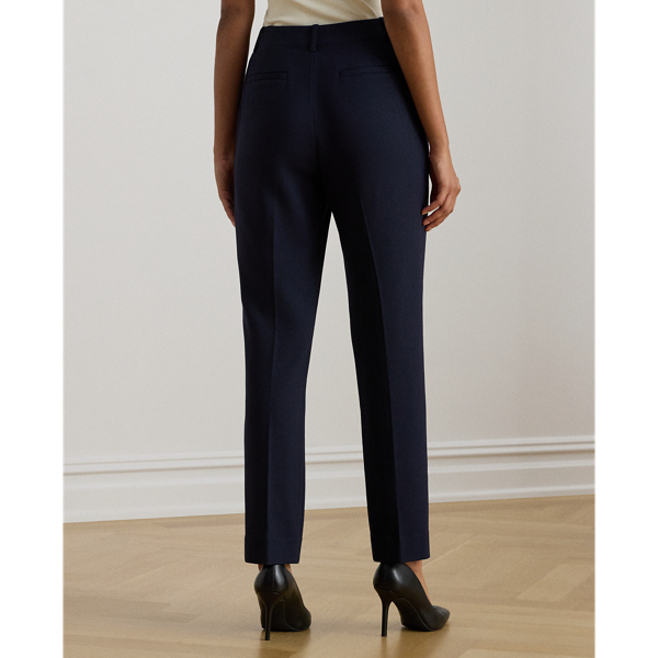 Pleated Tricotine Tapered Pant