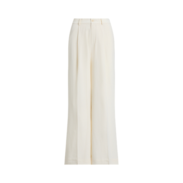 Wide-Leg Double-Faced Georgette Trousers Lauren 1