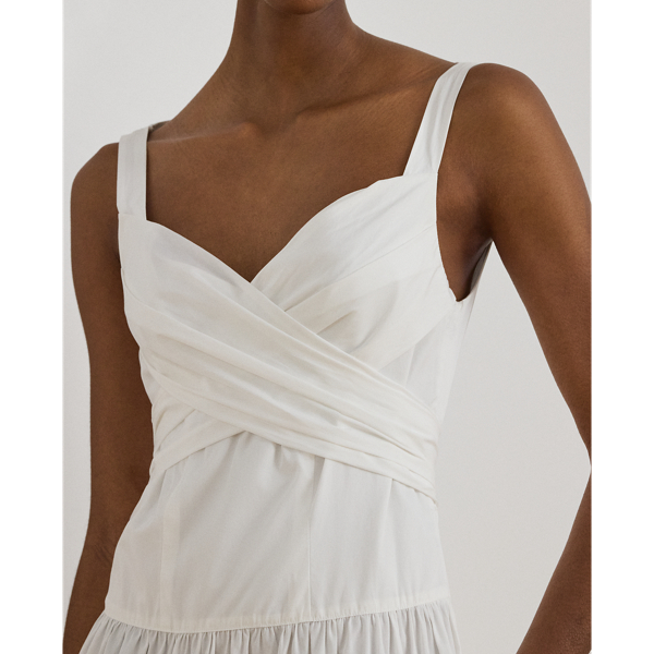 Robe gitane en popeline de coton Lauren en Blanc 6