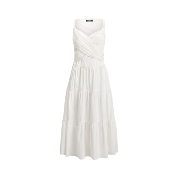 Robe gitane en popeline de coton Lauren en Blanc 2