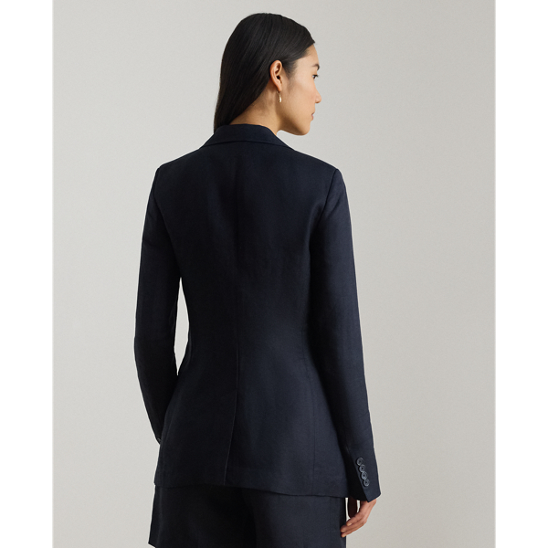 Lauren Navy Linen-Blend Twill Blazer Lauren 5