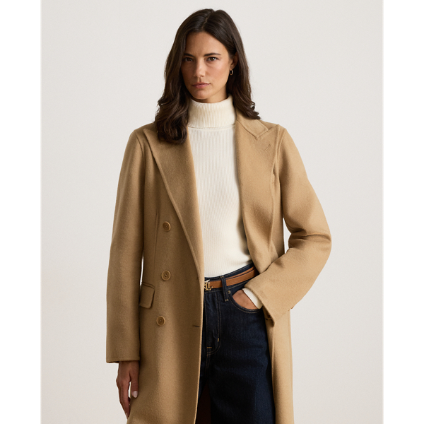 Double-Breasted Wool-Blend Coat