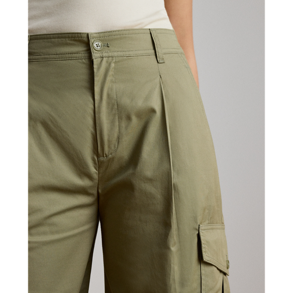 Pantalon cargo large serg&eacute; coton Lauren en Agave clair 6