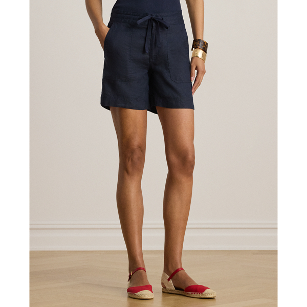Leinenshorts mit weitem Bein Lauren in Lauren-Navy 4