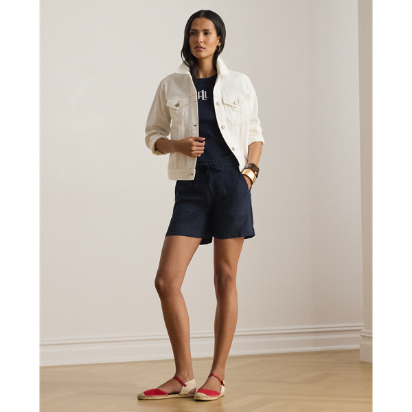 Leinenshorts mit weitem Bein Lauren in Lauren-Navy 7