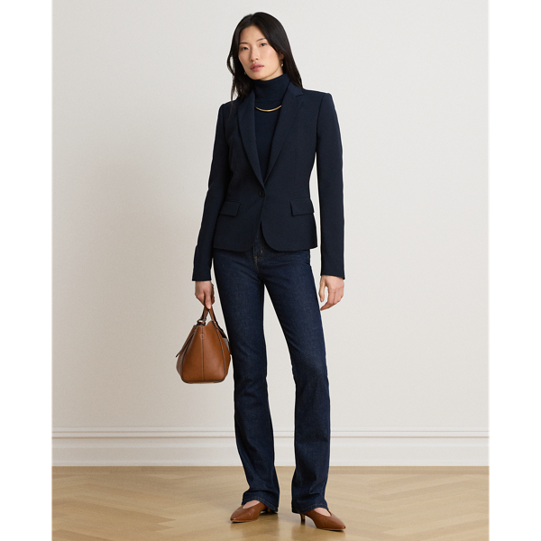 Lauren Navy Stretch Crepe Blazer Lauren 4