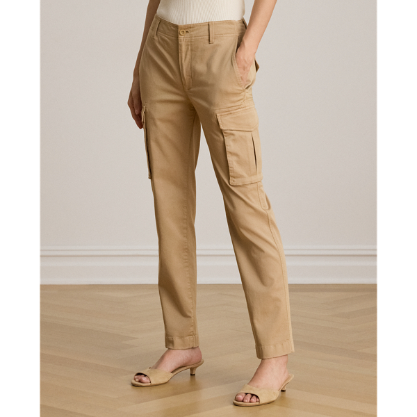 Birch Tan Chino Cropped Cargo Pant Lauren 4