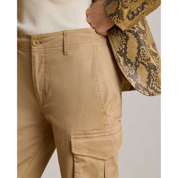 Birch Tan Chino Cropped Cargo Pant Lauren 6