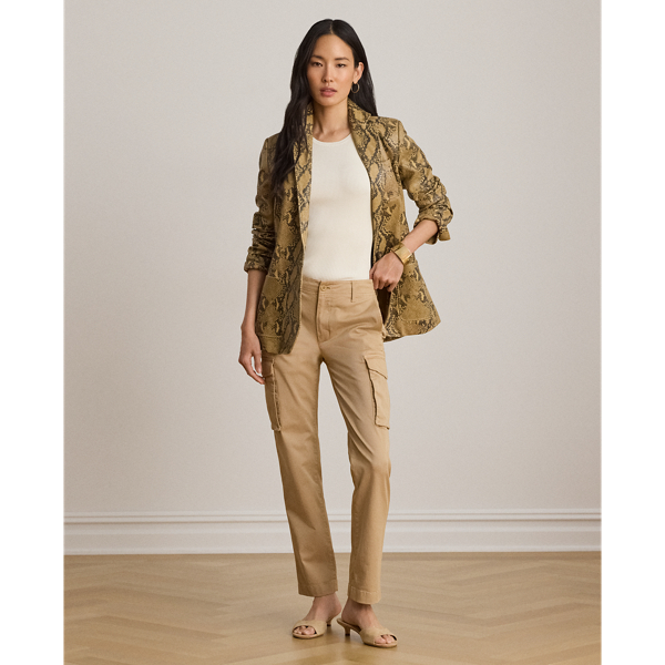 Birch Tan Chino Cropped Cargo Pant Lauren 7