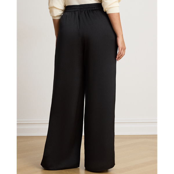 Satin Charmeuse Wide-Leg Pant