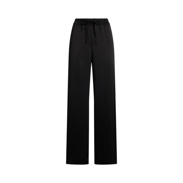 Satin Charmeuse Wide-Leg Pant