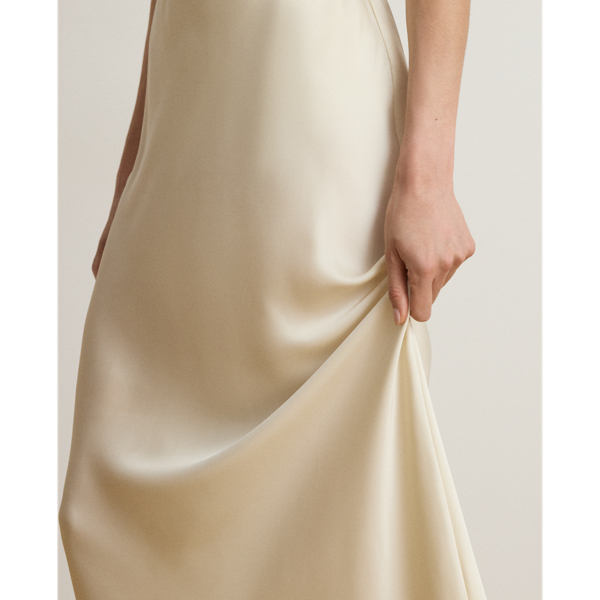 Mascarpone Cream Satin Charmeuse Maxiskirt Lauren 6