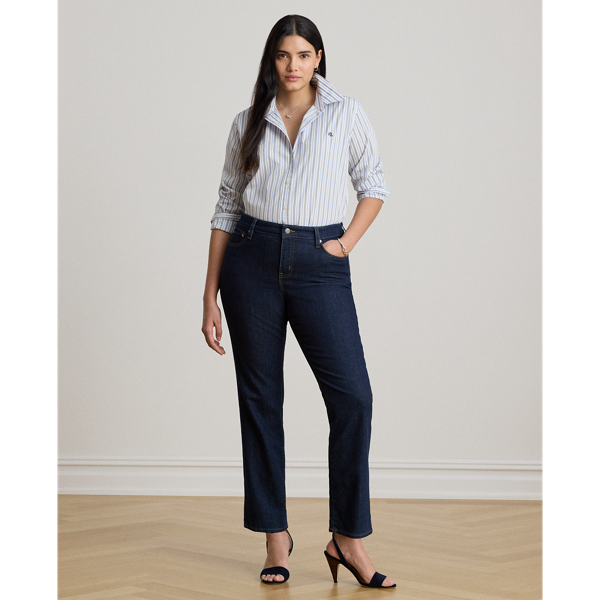 Gestreiftes Classic-Fit Baumwollhemd Lauren in Blau multi 9