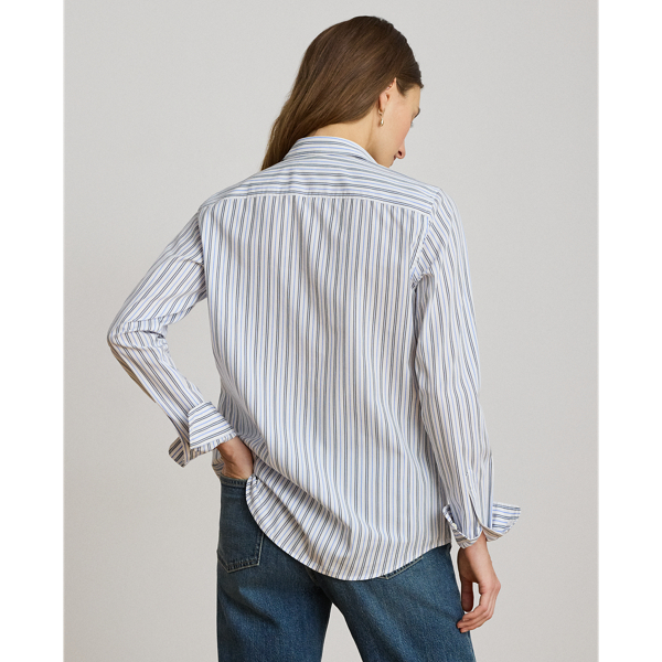 Gestreiftes Classic-Fit Baumwollhemd Lauren in Blau multi 5