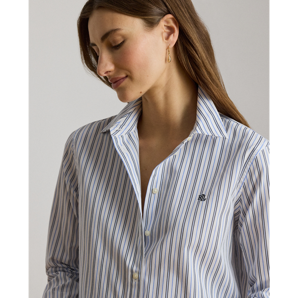 Gestreiftes Classic-Fit Baumwollhemd Lauren in Blau multi 6