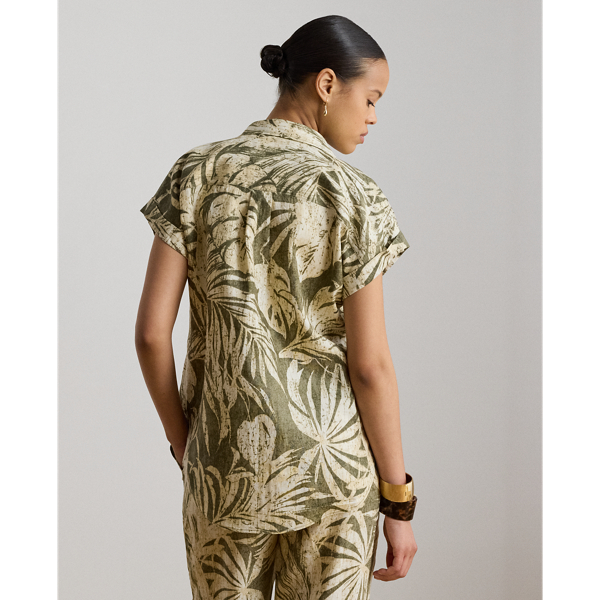 Relaxed-Fit Kurzarmhemd mit Druck Lauren in Olivgr&uuml;n multi 5