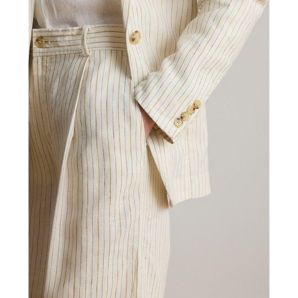 Canyon Sand Multi Pinstripe Linen Blazer Lauren 7