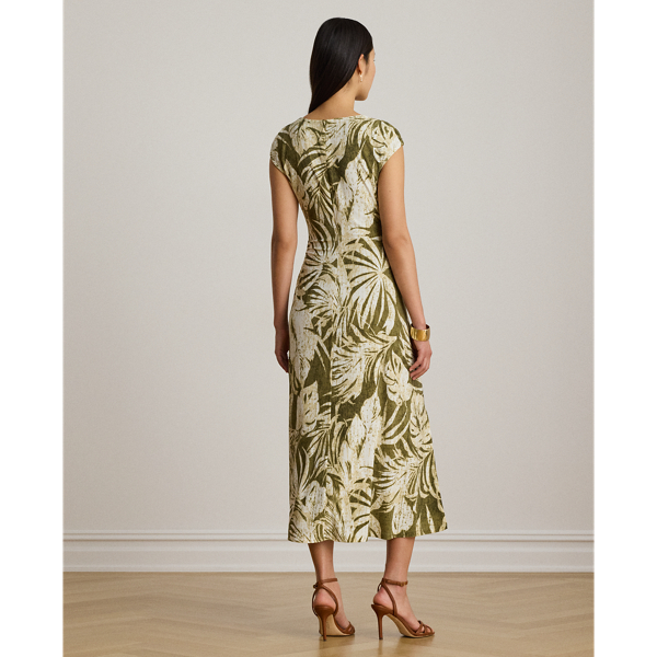 Jerseykleid mit Wasserfallausschnitt Lauren in Olivgr&uuml;n multi 5