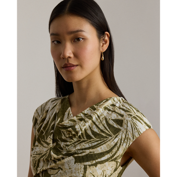 Jerseykleid mit Wasserfallausschnitt Lauren in Olivgr&uuml;n multi 6