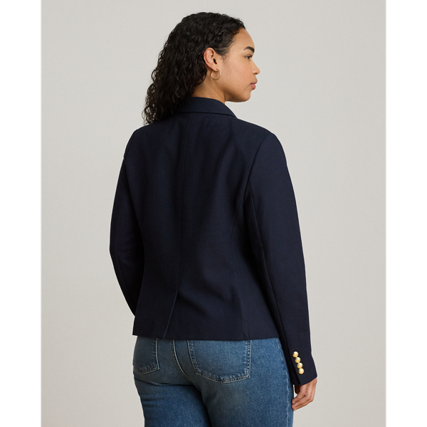 Lauren Navy Double-Breasted Stretch Piqu&eacute; Blazer Lauren 11