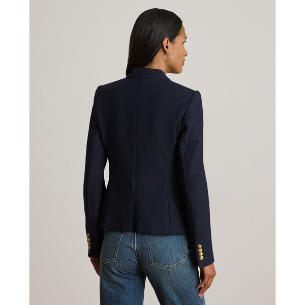 Lauren Navy Double-Breasted Stretch Piqu&eacute; Blazer Lauren 5