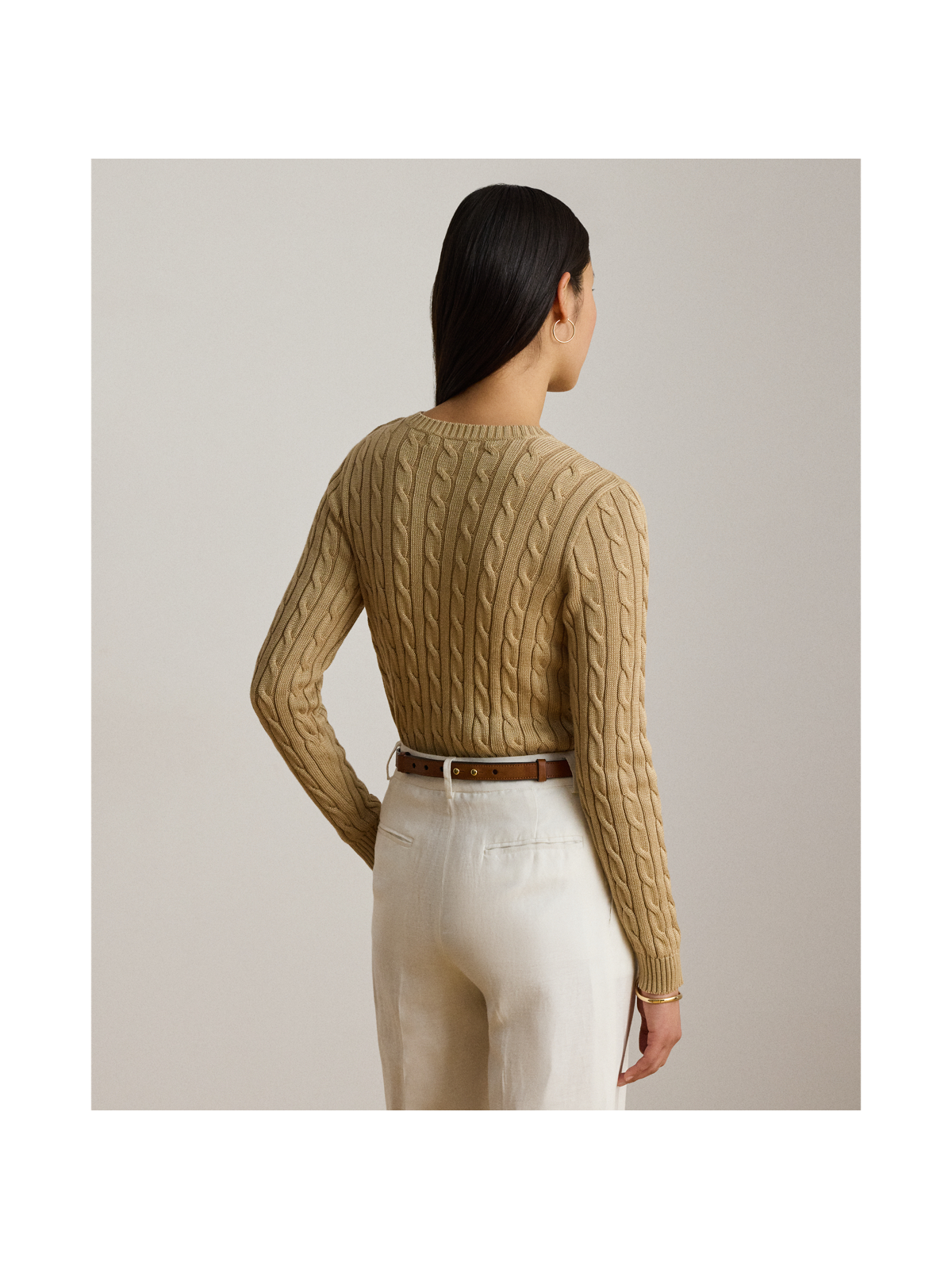Женские свитеры Ralph Lauren Button-Trim Cable-Knit Sweater — фото 2