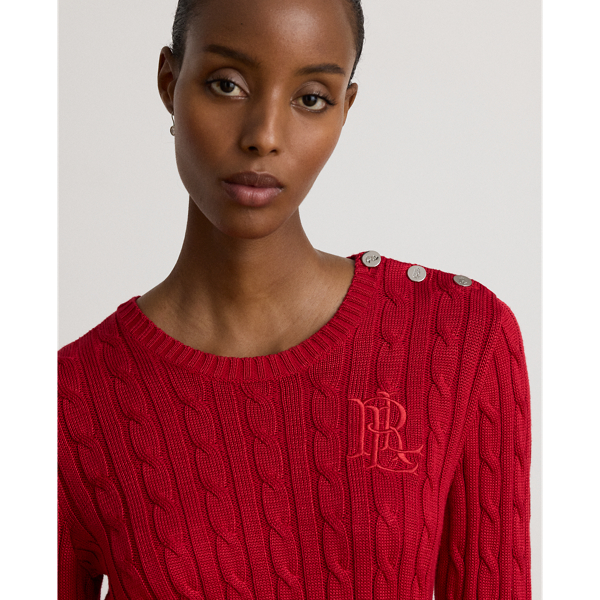Kabeltrui met knopen Lauren in Ralph red 6