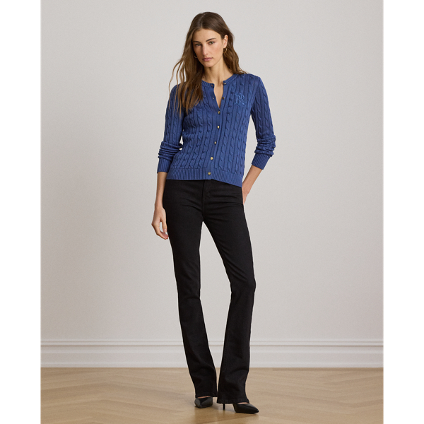 Cable-Knit Cotton-Blend Cardigan