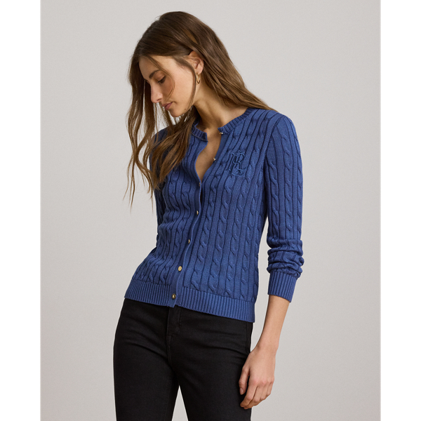 Cable-Knit Cotton-Blend Cardigan