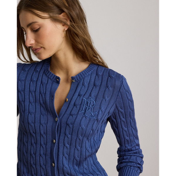 Cable-Knit Cotton-Blend Cardigan