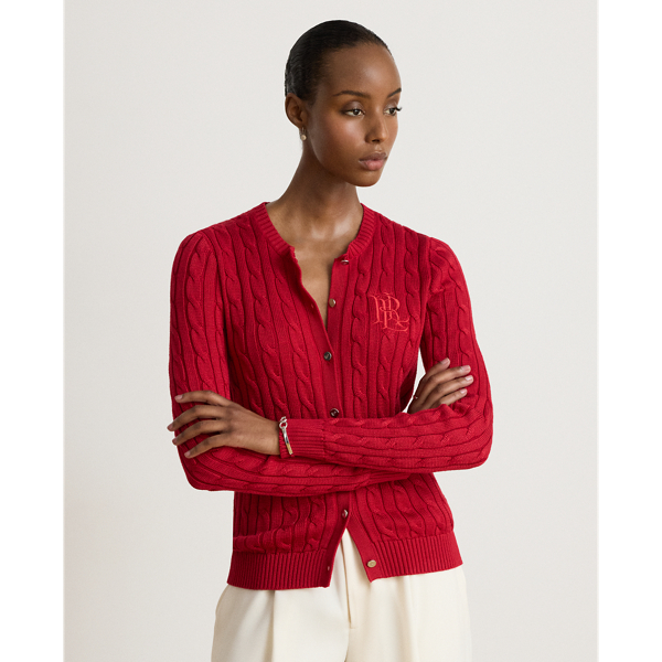 Cable-Knit Cotton-Blend Cardigan