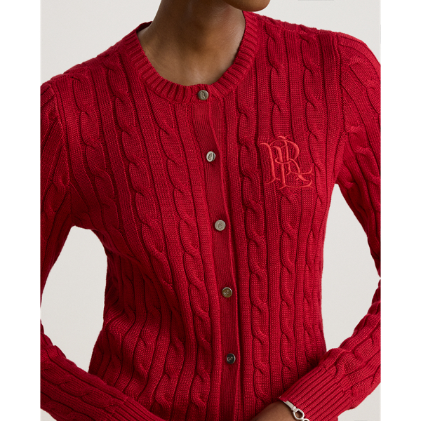 Cable-Knit Cotton-Blend Cardigan
