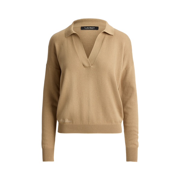 Cotton-Modal Polo Sweater Lauren 1