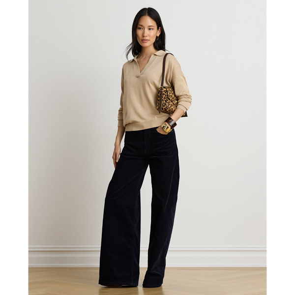 Polo-Pullover aus Baumwolle und Modal Lauren in Helles Lauren-Kamel 4