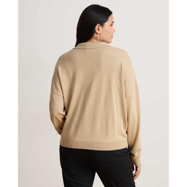 Cotton-Modal Polo Sweater