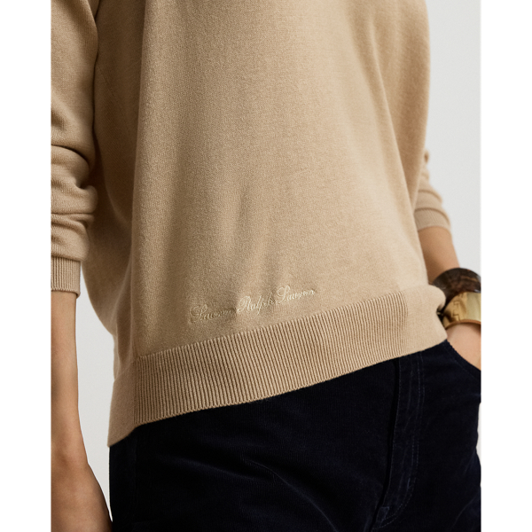 Polo-Pullover aus Baumwolle und Modal Lauren in Helles Lauren-Kamel 6