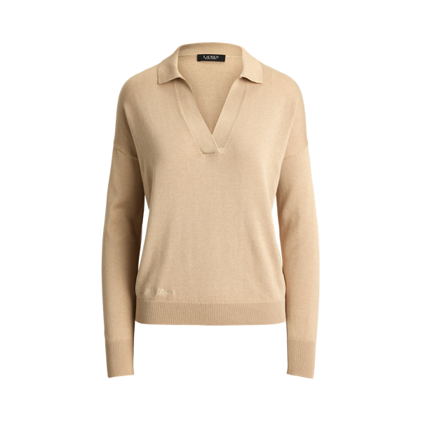 Polo-Pullover aus Baumwolle und Modal Lauren in Helles Lauren-Kamel 2
